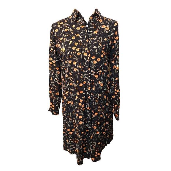 Polo Live black and orange ditzy floral shirt dress - Picture 2 of 12